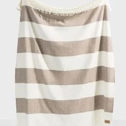 Rugby Stripe Italian Cotton Throw | 1 -Grocery Store rugby stripe italian cotton throw c 2