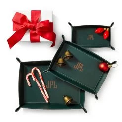 Rustic Leather Catchall Tray | 16