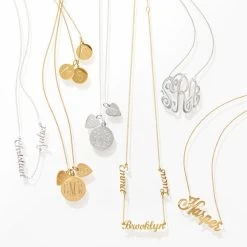 Sarah Chloe Emma Script Necklace | 18