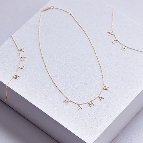 Sarah Chloe Multi-Initial Amelia Necklace | 6 6 Sarah Chloe Multi-Initial Amelia Necklace | 6 - Image 4