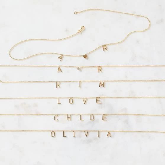 Sarah Chloe Multi-Initial Amelia Necklace | 6 3 Sarah Chloe Multi-Initial Amelia Necklace | 6