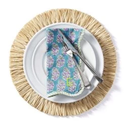 Scalloped Block Print Napkins, Set Of 4 | 8 -Grocery Store scalloped block print napkins set of 4 c 1