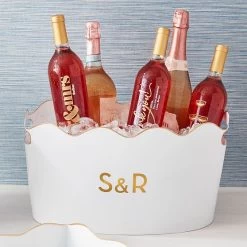 Scalloped Gold Rim Party Bucket | 1 -Grocery Store scalloped gold rim party bucket c 3