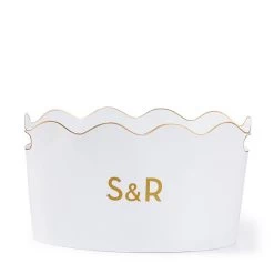 Scalloped Gold Rim Party Bucket | 1 -Grocery Store scalloped gold rim party bucket c 4