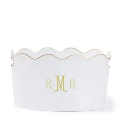 Scalloped Gold Rim Party Bucket | 1 -Grocery Store scalloped gold rim party bucket c 6