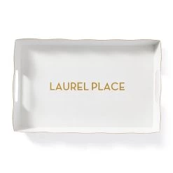 Scalloped Gold Rim Serving Tray | 1 -Grocery Store scalloped gold rim serving tray c 2