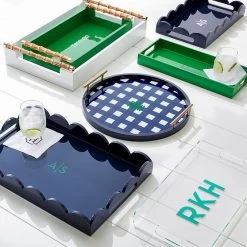 Scalloped Lacquer Serving Tray | 8 -Grocery Store scalloped lacquer serving tray c 1