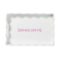 Scalloped Lacquer Serving Tray | 8 -Grocery Store scalloped lacquer serving tray c 3