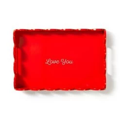 Scalloped Lacquer Serving Tray | 8 -Grocery Store scalloped lacquer serving tray c 6