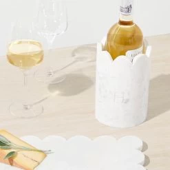 Scalloped Marble Wine Chiller | 1 -Grocery Store scalloped marble wine chiller c 1