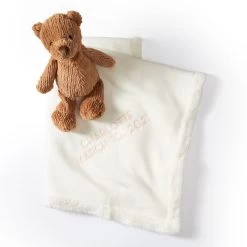 Sherpa Baby Blanket And Plush Animal Gift Set | 1 -Grocery Store sherpa baby blanket and plush animal gift set c 1