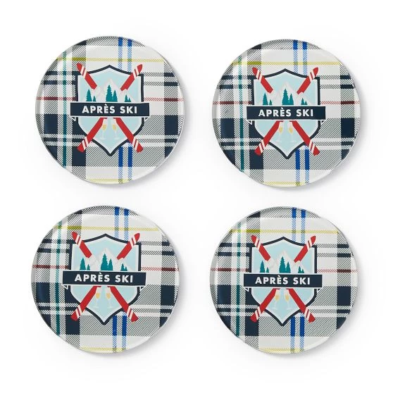 Après Ski Glass Coasters, Set Of 4 | 1 4 Après Ski Glass Coasters, Set Of 4 | 1 - Image 2
