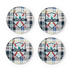 Après Ski Glass Coasters, Set Of 4 | 1 8 Après Ski Glass Coasters, Set Of 4 | 1 -Grocery Store ski crest glass coasters set of 4 c