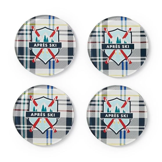 Après Ski Glass Coasters, Set Of 4 | 1 5 Après Ski Glass Coasters, Set Of 4 | 1 - Image 3
