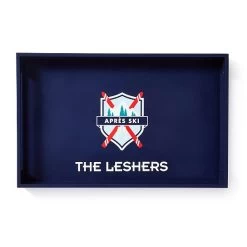 Après Ski Lacquer Serving Tray | 1 -Grocery Store ski crest lacquer serving tray c
