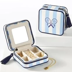 Small Cabana Stripe Travel Jewelry Case, Printed | 4 -Grocery Store small cabana stripe travel jewelry case printed 1 c