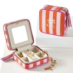 Small Cabana Stripe Travel Jewelry Case, Printed | 4 -Grocery Store small cabana stripe travel jewelry case printed c 3