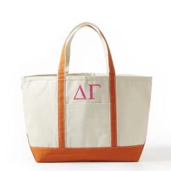 Sorority Canvas Tote | 6 -Grocery Store sorority canvas boat tote 2 c 1