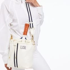 Sporty Stripe Drawstring Pickleball Tote | 1 -Grocery Store sporty stripe drawstring pickleball tote 1 c 3