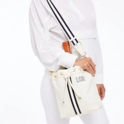 Sporty Stripe Drawstring Pickleball Tote | 1