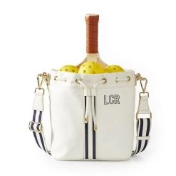 Sporty Stripe Drawstring Pickleball Tote | 1 -Grocery Store sporty stripe drawstring pickleball tote c 2