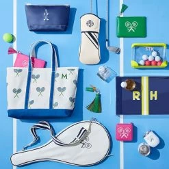 Small Travel Jewelry Case, Printed | 24 -Grocery Store sporty stripe tennis racket cover c 1