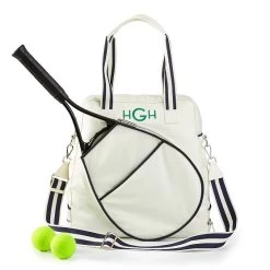 Sporty Stripe Tennis Tote | 3 -Grocery Store sporty stripe tennis tote 1 c 1