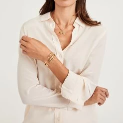 Stella Valle Initial Cut-Out Bracelet | 24 -Grocery Store stella valle initial cut out bracelet c 1