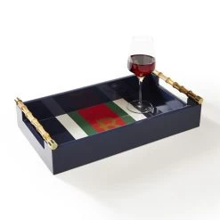 Stripe Bamboo Lacquer Tray | 1