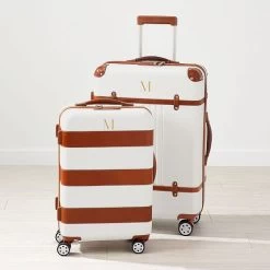 Striped Leather Carry-On Luggage | 1 -Grocery Store striped leather carry on luggage c 4