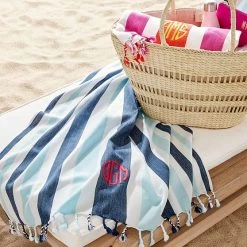 Striped Lightweight Turkish Towel | 12 -Grocery Store striped lightweight turkish towel c 1