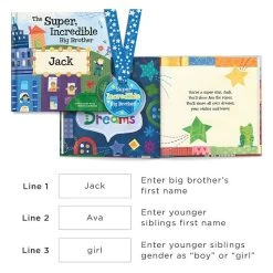 &ldquo;Super Incredible Big Brother&rdquo; Personalized Children&rsquo;s Book | 1 -Grocery Store super incredible big brother personalized childrens book c 3