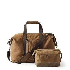 Waxed Canvas Weekender And Pouch Set | 2 -Grocery Store waxed canvas weekender and pouch set 1 c