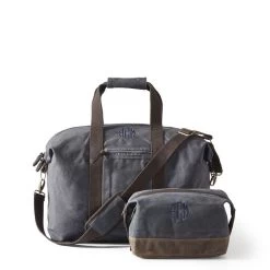 Waxed Canvas Weekender And Pouch Set | 2