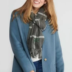 Italian Windowpane Blanket Scarf | 2 -Grocery Store windowpane blanket scarf c