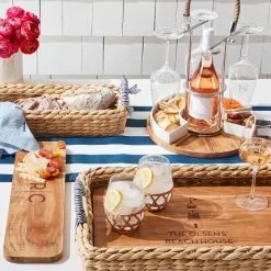 Seagrass Woven Serving Tray And Cheese Board | 1