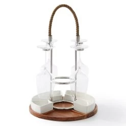 Wine And Appetizer Caddy | 1 -Grocery Store wine and appetizer caddy c 4