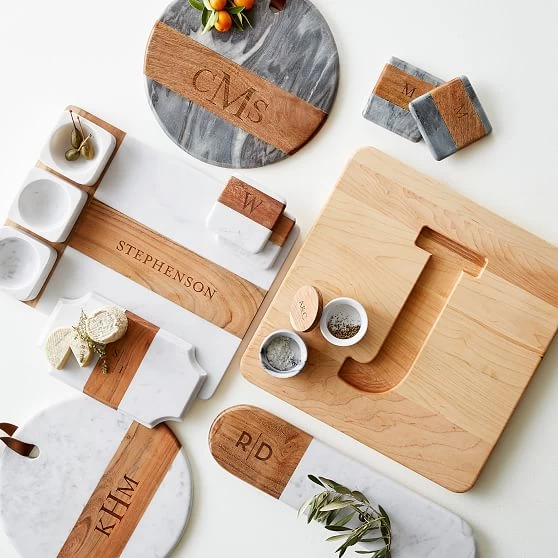 Wood And Marble Beveled Cheese Board | 4 11 Wood And Marble Beveled Cheese Board | 4 - Image 9