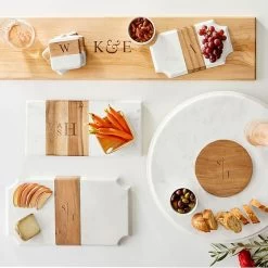 Wood And Marble Beveled Cheese Board | 4 30 Wood And Marble Beveled Cheese Board | 4 -Grocery Store wood and marble beveled cheese board c 8