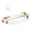 Wood And Marble Footed Cheese Board | 1 -Grocery Store wood and marble footed cheese board c