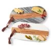 Wood And Marble Large Oval Cheese Board | 2 -Grocery Store wood and marble large oval cheese board 1 c