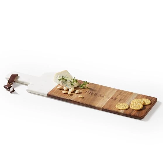 Wood And Marble Long Paddle Cheese Board | 1 4 Wood And Marble Long Paddle Cheese Board | 1 - Image 2