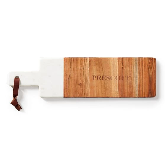 Wood And Marble Long Paddle Cheese Board | 1 5 Wood And Marble Long Paddle Cheese Board | 1 - Image 3