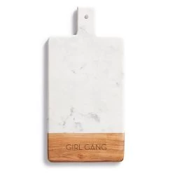 Wood And Marble Paddle Cheese Board | 2 -Grocery Store wood and marble paddle cheese board c 2