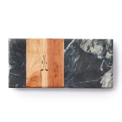 Wood And Marble Rectangle Cheese Board | 3 -Grocery Store wood and marble rectangle cheese board c 7