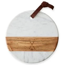 Wood And Marble Round Cheese Board | 4 -Grocery Store wood and marble round cheese board 3 c