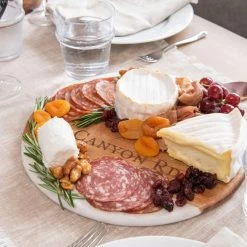 Wood And Marble Round Cheese Board | 4