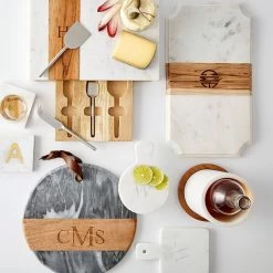 Wood And Marble Ultimate Cheese Set | 1 -Grocery Store wood and marble ultimate cheese set c 2