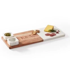 Wood & Marble Charcuterie Board | 1 -Grocery Store wood marble charcuterie board c 2
