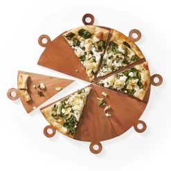 Wood Pizza Party Appetizer Serving Board | 1 -Grocery Store wood pizza party appetizer serving board c 1